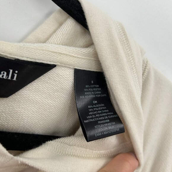 NORMA KAMALI Ivory Cream Pullover Hoodie Sweater Dress Casual Size Small - Picture 6 of 8